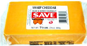 1 oz (28 g) Natural Longhorn Style Sharp Cheddar Chunk Cheese