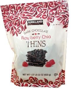 1 oz (30 g) Dark Chocolate Raspberry Chia Thins