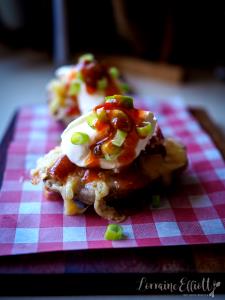 1 Oz Baked Potato Stuffed with Bacon and Cheese (Peel Not Eaten)