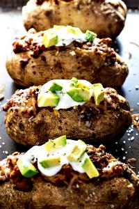 1 Oz Baked Potato Stuffed with Sour Cream (Peel Eaten)