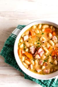 1 Oz Bean and Ham Soup (Home Recipe)