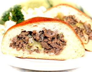 1 Oz Bierock (Turnover Filled with Ground Beef and Cabbage Mixture)