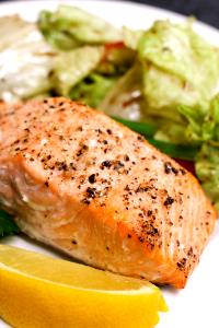 1 Oz Boneless Baked or Broiled Salmon