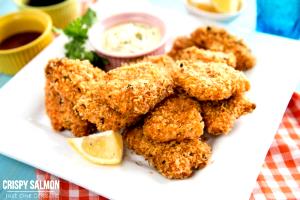 1 Oz Boneless Fried Floured or Breaded Salmon