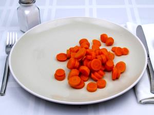 1 Oz Carrots (with Salt, Frozen, Drained, Boiled, Cooked)