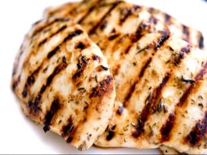 1 Oz Chicken Breast Meat and Skin (Broilers or Fryers, Roasted, Cooked)