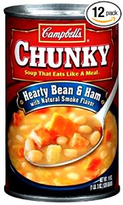 1 Oz Chunky Bean with Ham Soup (Canned)