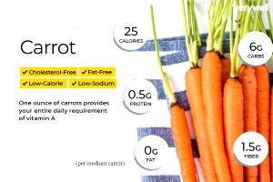 1 Oz Cooked Carrots (Fat Added in Cooking)