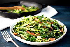 1 Oz Cooked Dandelion Greens (Fat Added in Cooking)