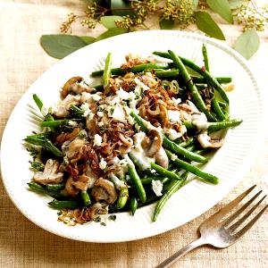 1 Oz Cooked Green String Beans with Mushroom Sauce (Canned)