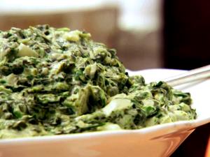 1 Oz Cooked Spinach with Cheese Sauce (from Fresh)