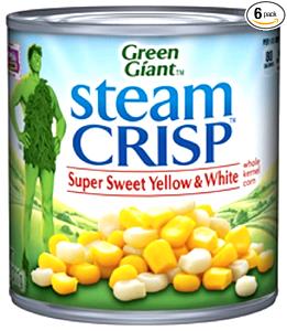 1 Oz Cooked Yellow and White Corn (Canned)