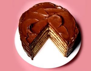 1 Oz Dobos Torte Cake (Non-Chocolate Layer Cake with Chocolate Filling and Icing)