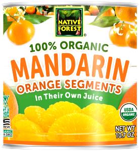 1 Oz Drained Mandarin Orange (Canned or Frozen)