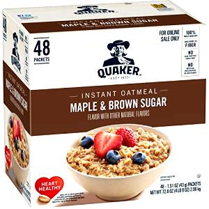 1 Oz, Dry, Yields Oatmeal with Maple Flavor