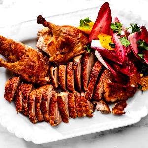 1 Oz Duck Meat and Skin (Roasted, Cooked)