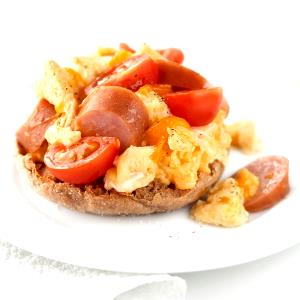 1 Oz Egg Omelet or Scrambled Egg with Sausage and Cheese