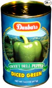 1 Oz Green Peppers (Solids and Liquids, Canned)