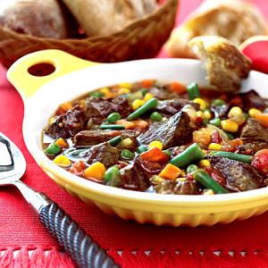 1 Oz Lamb or Mutton Stew with Vegetables in Gravy