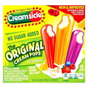 1 Oz No Sugar Added Creamsicle Pops Frozen Novelties