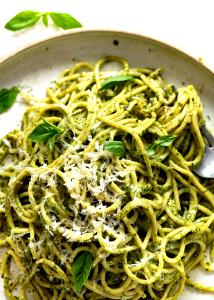 1 Oz Pasta with Pesto Sauce