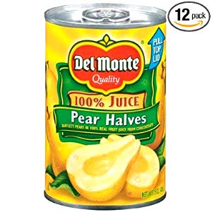 1 Oz Pear Juice Pack (Cooked or Canned)