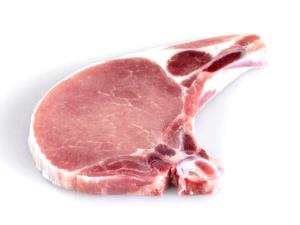 1 Oz Pork Chops or Roasts (Center Rib, Boneless, Lean Only)