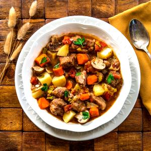 1 Oz Pork, Vegetable Stew Type Soup with Potatoes