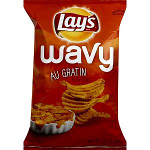 1 Oz Potato Chips, Au Gratin, Wavy