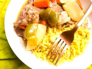 1 Oz Puerto Rican Style Stuffed Pot Roast (Assume with Gravy and Stuffing)