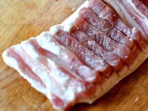 1 Oz Raw (yield After Cooking) Salt Pork