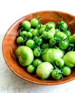 1 Oz, Raw, Yields Cooked Green Tomatoes (from Fresh)