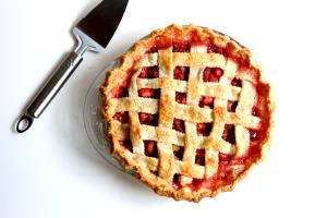 1 Oz Rhubarb Pie (Two Crust)