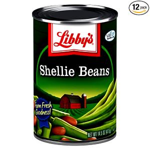 1 Oz Shellie Beans (Solids and Liquids, Canned)