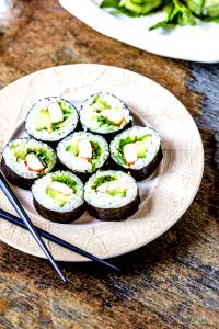 1 Oz Sushi with Avocado rolled in Seaweed