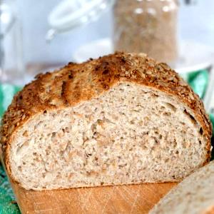 1 Oz Toasted Wheat or Cracked Wheat Bread (Home Recipe or Bakery)