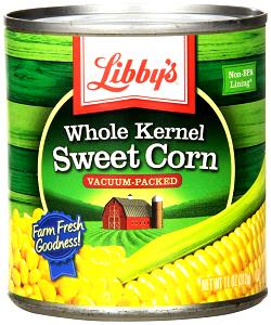 1 Oz White Sweet Corn (Vacuum Pack, No Salt Added, Canned)