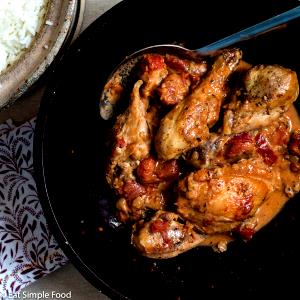 1 Oz, With Bone (yield After Bone Removed) Stewed Chicken Drumstick