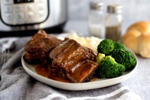 1 Oz, With Bone (yield After Cooking, Bone Removed) Barbecued Beef Shortribs (with Sauce)