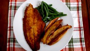 1 Oz, With Bone (yield After Cooking, Bone Removed) Fried Floured or Breaded Trout