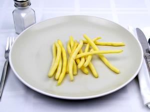 1 Oz Yellow Snap Beans (with Salt, Frozen, Drained, Cooked, Boiled)