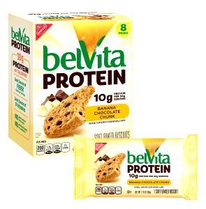 1 pack (1 biscuit) (50 g) Belvita Protein Banana Chocolate Chunk