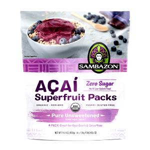 1 pack (100 g) Unsweetened Organic Acai Puree Packets