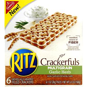 1 pack (28 g) Crackerfuls Garlic - Herb