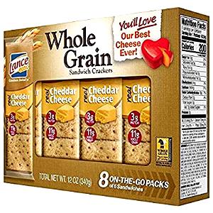 1 pack (38 g) Whole Wheat Crackers with White Cheddar