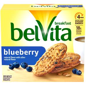 1 pack (4 biscuits) (50 g) Belvita Blueberry Breakfast Biscuits