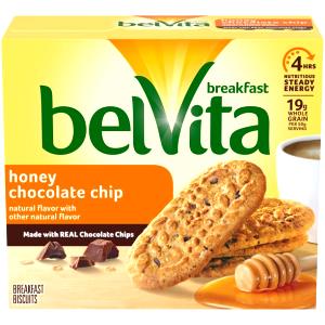 1 pack (4 biscuits) (50 g) Belvita Honey Chocolate Chip Biscuits