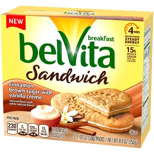 1 pack (50 g) Belvita Soft Baked Cinnamon Breakfast Biscuits