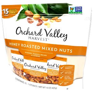 1 package (1 oz) Honey Roasted Mixed Nuts