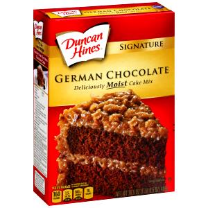 1 Package (18.25 Oz) German Chocolate Cake (Dry Mix, Pudding Type)